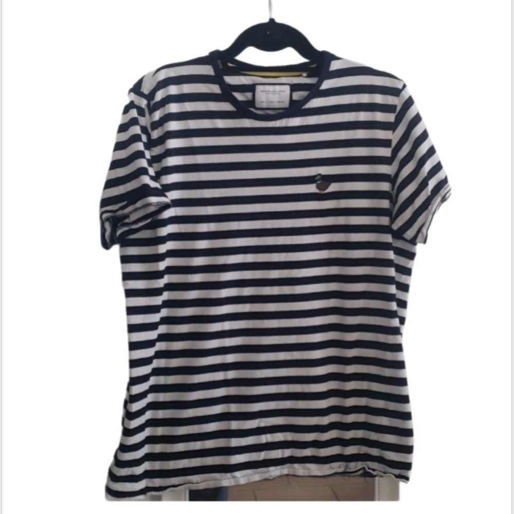 Denim & Flower Stripped shirt Preppy Style